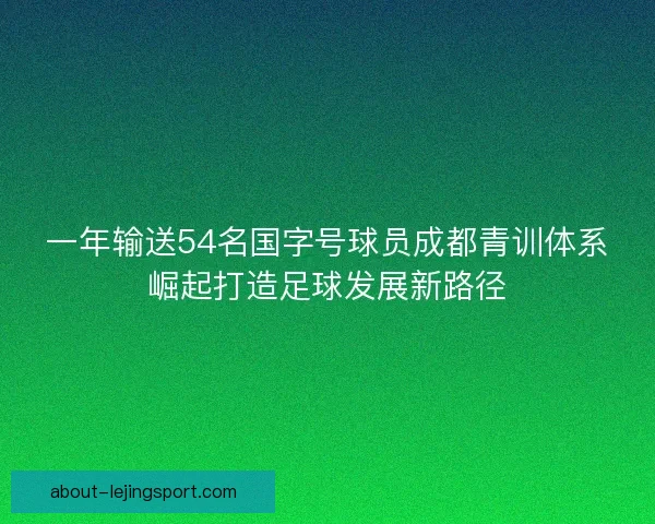 一年输送54名国字号球员成都青训体系崛起打造足球发展新路径